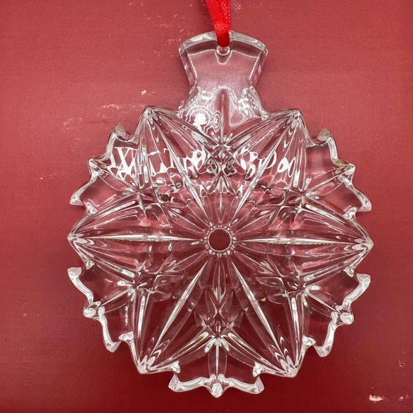 WATERFORD CRYSTAL Christmas Holiday Snowflake Ornament 4" x 3.5" With Box - Picture 6 of 16